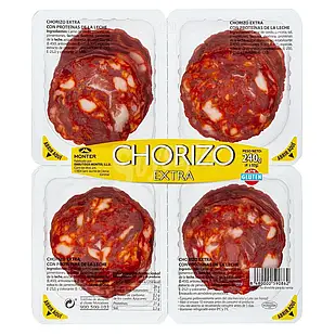 Нарізка ковбаси чоризо Chorizo ​​Extra Hacendado 240г