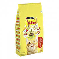 Сухой корм Friskies для кошек, с говядиной, курицей и овощи 10 КГ