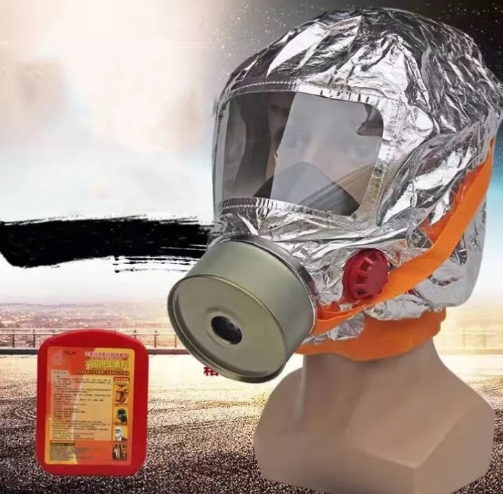 Маска противогаз из алюминиевой фольги, панорамный противогаз Fire mask защита головы от радиации, GP2 - фото 6 - id-p1703562896