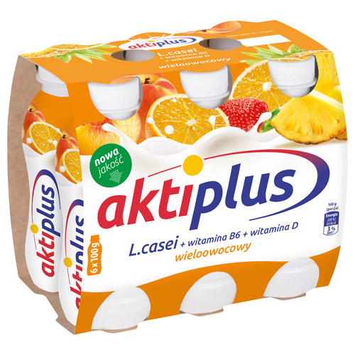 Aktiplus Мультифруктовий йогурт 6x100 г