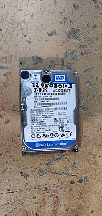 Жорсткий диск для ноутбука 320 Gb/Гб Western Digital Scorpio Blue WD3200BEVT 2.5" SATA2 No 22050901, фото 1
