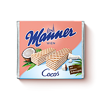 Вафли Manner Coconut Cream с кокосовым кремом, 75 г, 12 шт/ящ