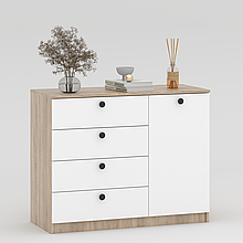 Комод Марк-1 Дуб Сонома \ Білий 800х1000х420 мм