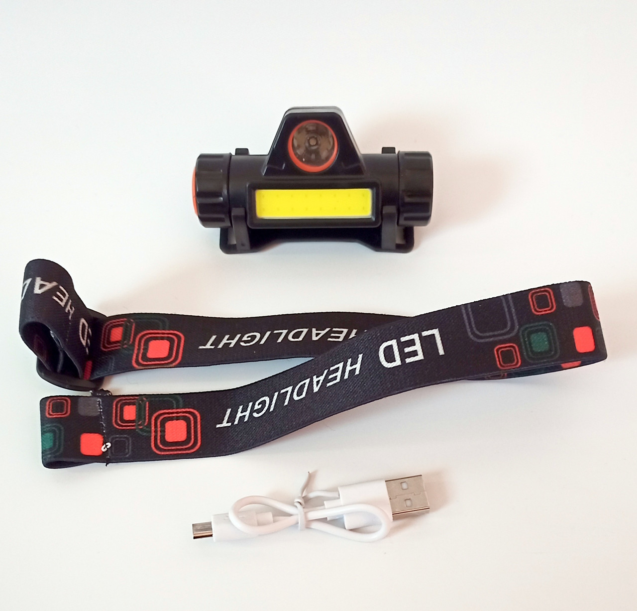 Налобний світлодіодний ліхтар 101 з магнітом та вбудованим акумулятором USB