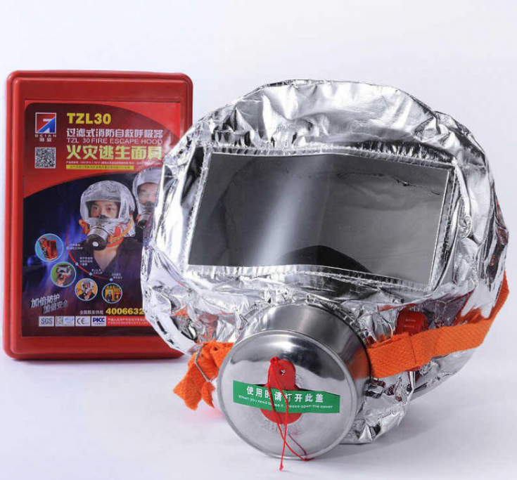 Маска противогаз из алюминиевой фольги, панорамный противогаз Fire mask защита головы от радиации, GP6 - фото 4 - id-p1703575806