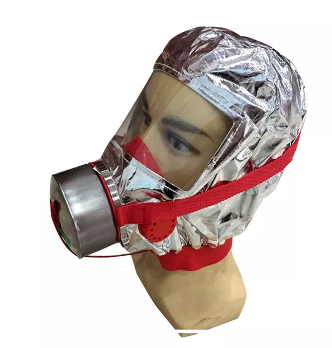 Маска противогаз из алюминиевой фольги, панорамный противогаз Fire mask защита головы от радиации, GP24 - фото 2 - id-p1703575824