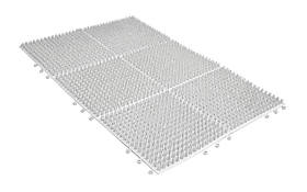 Килимок 6 секції для підлоги 3*2 530х360х15мм білий флок (ПолімерАгро)