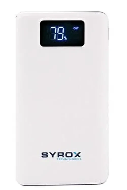 Внешний аккумулятор PowerBank Syrox PB107 20000mAh /2 USB/ Type-C/ microUSB/ White / - фото 1 - id-p1703553856