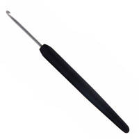 Гачок 1,5 мм сталевий з чорною ручкою KnitPro 30865