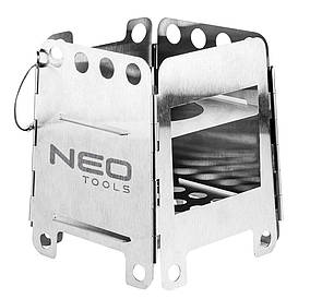 Neo Tools 63-126 Плита туристична, з'єднання за допомогою одного штифта, нержавіюча сталь, висота 16см, вага