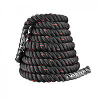 Канат тренировочный 15 м 4FIZJO Battle Rope для кроссфита Спортивный боевой канат для тренировок рук