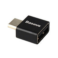 Адаптер-перехідник Baseus Exquisite Type-C Male Female to USB, Black (CATJQ-B01)