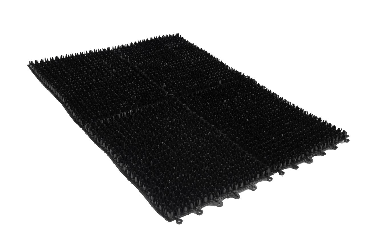 Килимок для підлоги (ціна за 4 секції) 540х400х15 мм чорний (ПолімерАгро), фото 1