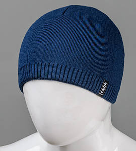 Шапка чоловіча без закота (С2102), Т. Синій