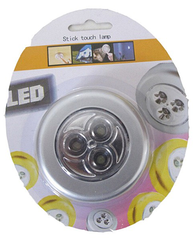 Мінілампа на липучці LED Stick Touch Lamp, біла (KG-5550)