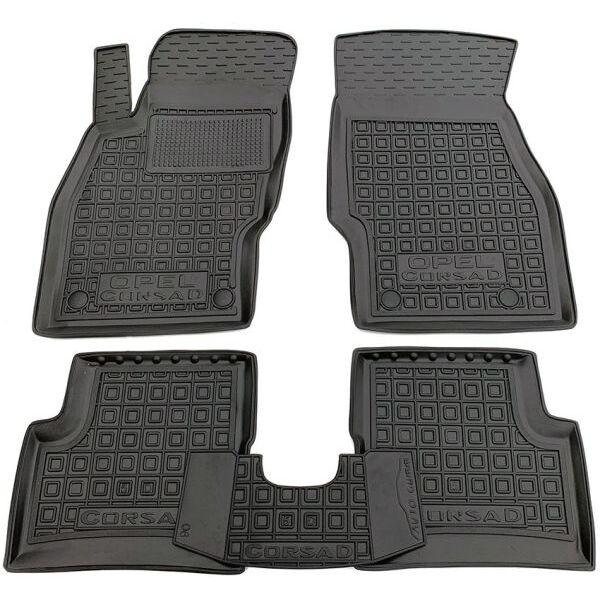 Гумові килимки в салон Opel Corsa D 2006-5 дверей, фото 1