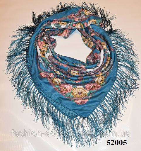 Теплий стильний павлопосадский хустку (52005) 1