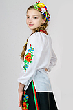 Вишиванка для дівчинки "Калина" квітковий орнамент розміри 30,34,36,40, фото 3