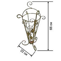 Кованая подставка для зонтов 2 черный/бронза