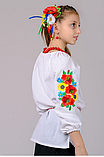 Вишиванка для дівчинки "Літній букет" квітковий орнамент розміри 34,38,40, фото 2