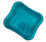 Таз пластиковий харчовий 6 літрів квадратний бірюзовий 29*25*11 см (ПолімерАгро), фото 2