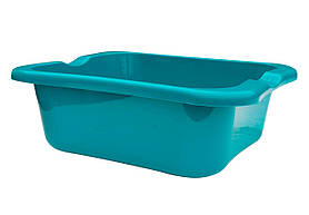 Таз пластиковий харчовий 15 літрів квадратний бірюзовий 44*36*14 см (ПолімерАгро)
