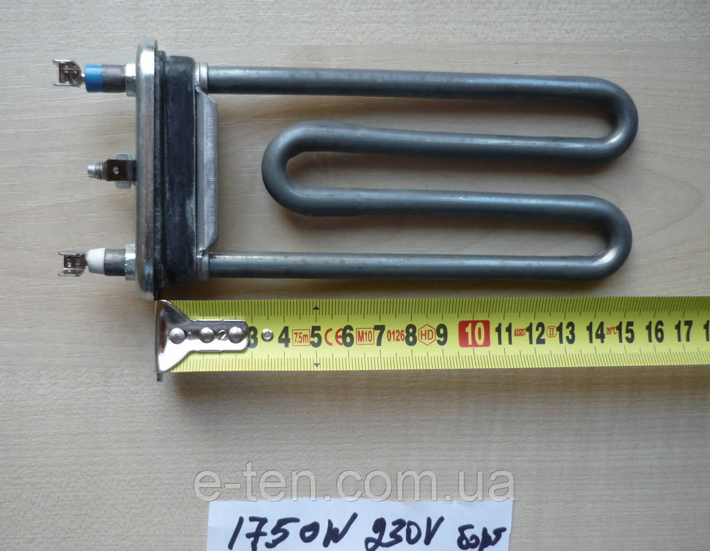 Тен на пральну машину 1750 W / L=154мм (без місця під датчик) Thermowatt, Італія