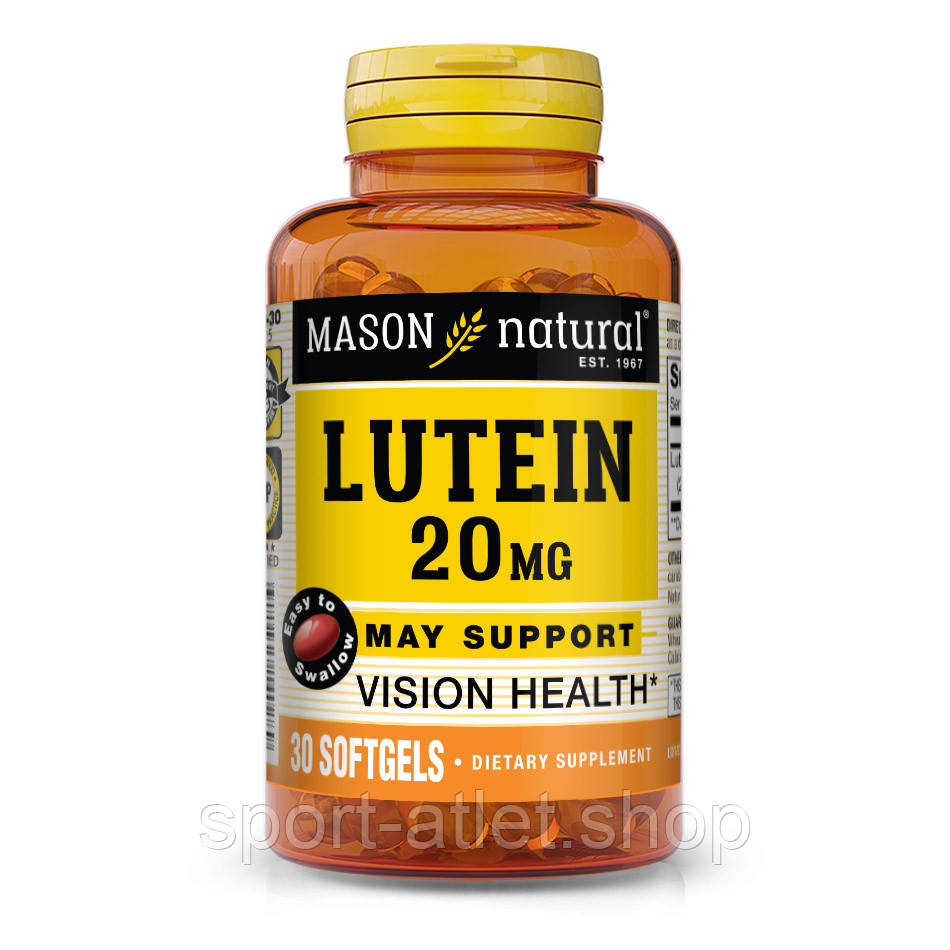 Натуральна добавка Mason Natural Lutein 20 mg, 30 капсул, фото 1
