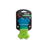 AnimAll GrizZzly Охлаждающая игрушка для зубов Холодная кость, blue/green, (13,5х7,4х3,8 см)