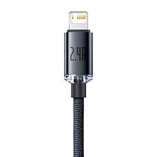 Кабель для зарядки телефона/ смартфона Baseus USB - Lightning 2.4 A 1.2 м Чорний (CAJY000001), фото 4