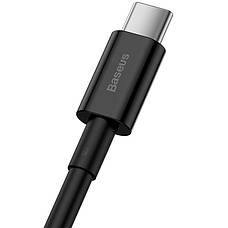 Кабель для зарядки телефона/ смартфона Baseus Superior USB - Type-C 6 А 1 м Чорний (CATYS-01), фото 4