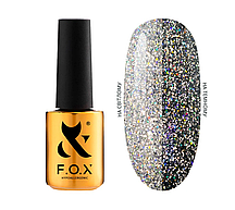 Топ для гель-лаку без липкого шару F.O.X Top Blaze 002 світловідбиваючий, срібло, 7 мл