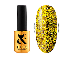 Топ для гель-лаку без липкого шару F.O.X Top Blaze 003 світловідбиваючий, чисте золото, 7 мл
