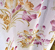 Тюль кристал "Букет тюльпанів", колір No 1