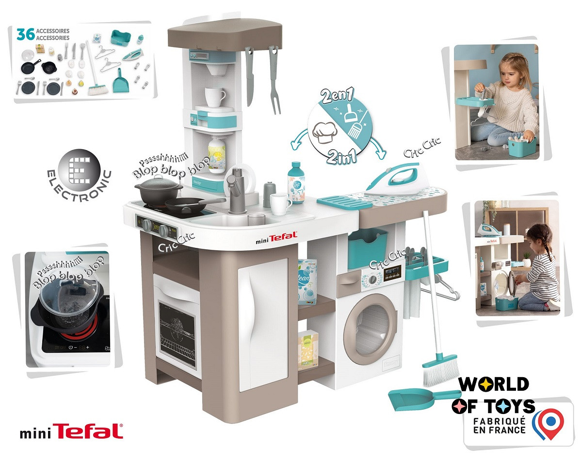 Уцінка! Інтерактивний набір Smoby Toys 2в1 Тефаль Кухня + Пральня (311050), фото 1
