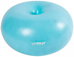 Фітбол LiveUP DONUT BALL блакитний 45х25см LS3567-b