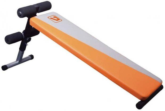 Купить Скамейка для пресса LiveUP FITNESS SIT-UP BENCH оранжевый, серый ...