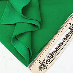 Тринитка з НАЧЕСОМ Веселий зелений, щільність 340 г/м2 ВІДРІЗ 0.70 см — незначна2 фабр.полосі забарвлення вид краю