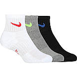 Шкарпетки Nike Everyday Cushion Ankle 3-pack 38-42 black/white/gray SX6844-901, фото 3
