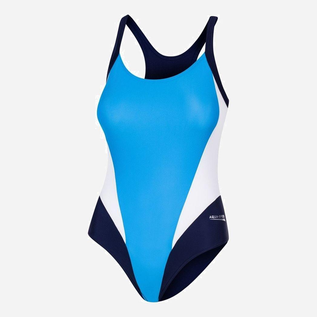 Жіночий купальник Aqua Speed Sonia 347-42 42 (XL) Бірюза/Синій/Білий (5908217661678)