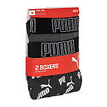 Труси-боксери Puma Big Logo AOP Boxer 2-pack dark M dark gray/white 501012001-200, фото 6