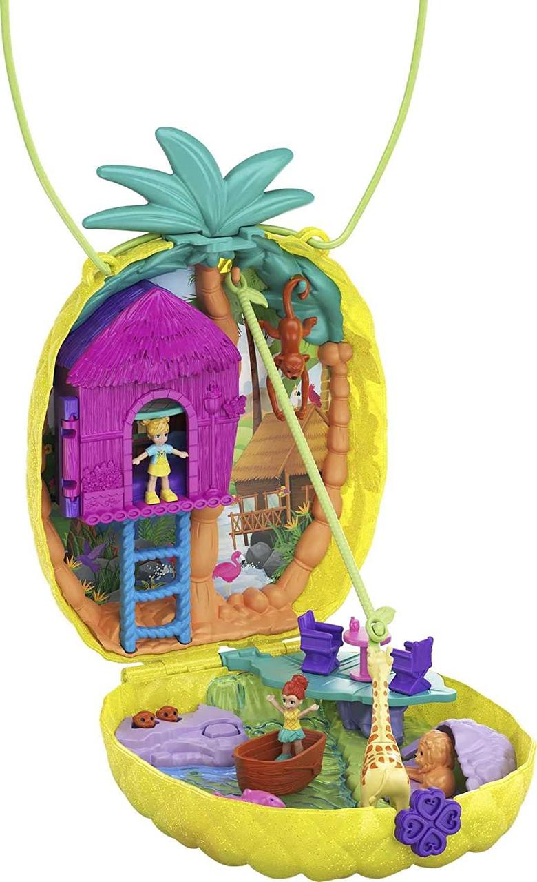 Полли покет Полли и Лилу карманный мир Джунгли сумочка Ананас Polly Pocket GKJ64