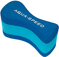 Колобашка для плавания Aqua Speed 3 layers Pullbuoy 22.8 x 10.1 x 12.3 cм 5641 (161) Голубая с синим
