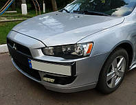 Подставка под номер (пластик) Черный мат для Mitsubishi Lancer X 2008-2024 гг