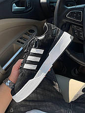 Чоловічі кросівки Adidas New Forum Black White ALL09213, фото 5