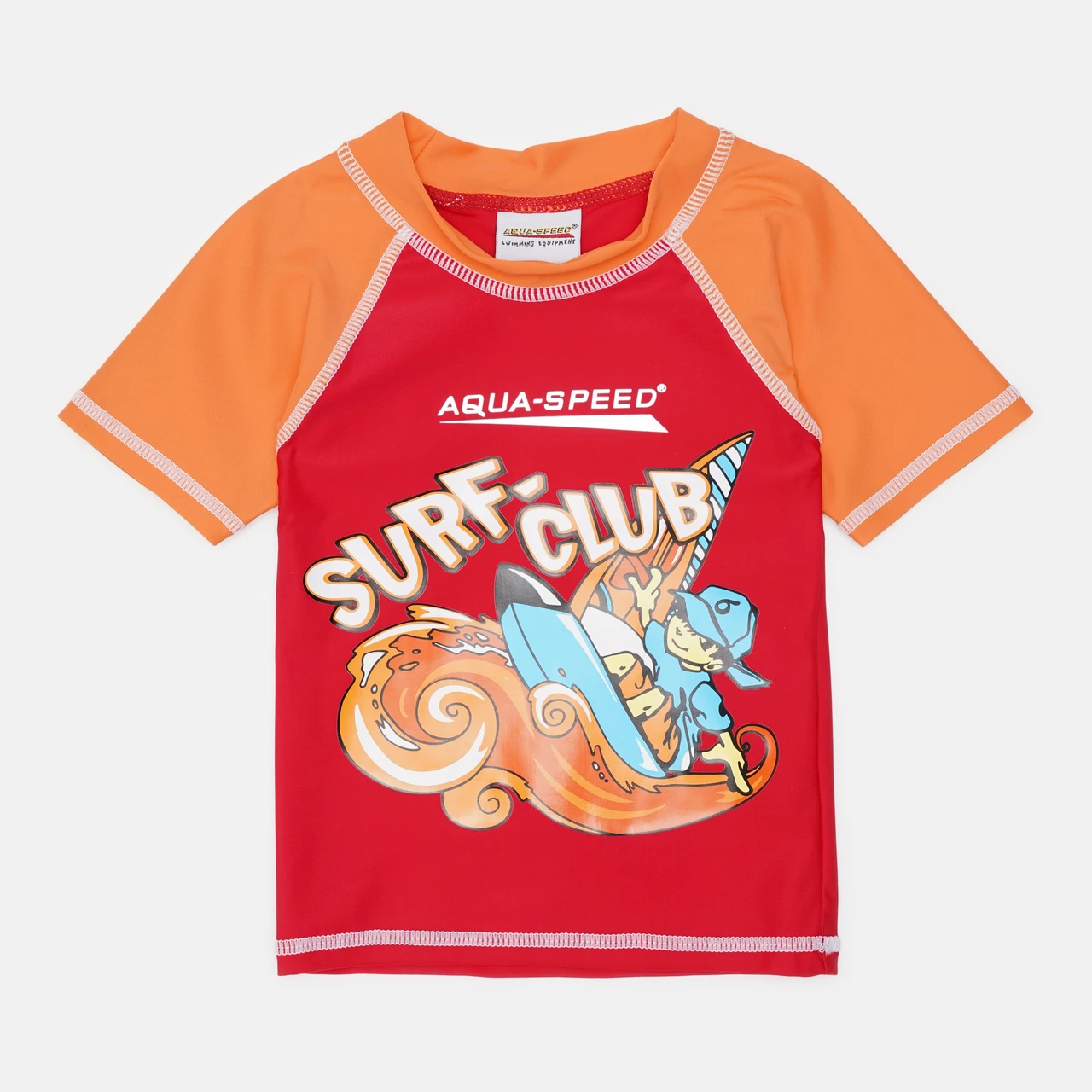 Футболка для плавання Aqua Speed SURF-CLUB T-SHIRT 2027 383-31 116 см Червоний/Помаранчевий (5908217620279), фото 1