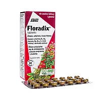 Floradix глюконат железа, витамины, экстракты шиповника, трав, дрожжей 84 таблетки, Германия