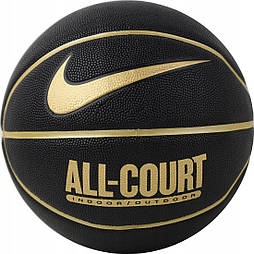 М'яч баскетбольний Nike Everyday All Court 8P р. 7 Black/Metallic Gold/Black/Metallic Gold (N.100.4369.070.07)