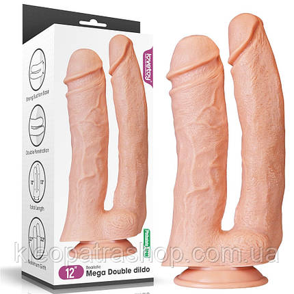 Подвійний фалоімітатор 12'' Realistic Mega Double Dildo, фото 2