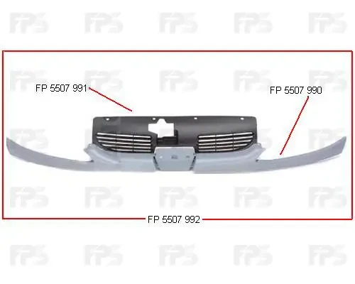 Решітка радіатора Peugeot 206-09, фото 1